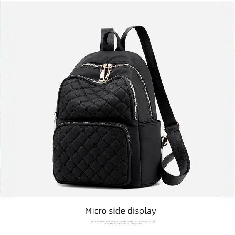 Quilted Water Resistant Backpack Handbag, Multiway Casual Daypack for Women Daily Travel & Shopping