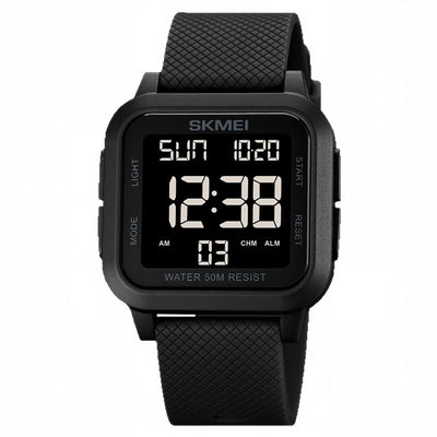 Men Analog Digital Military Sports Watch, 50M Waterproof Outdoor Wrist Watch with Backlight Stopwatch Alarm, Classic Black