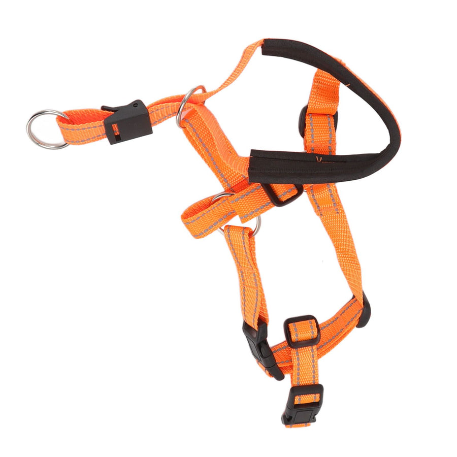 Dog Head Collar Breathable Dog Head Harness Dog Mouth Cover with Adjustable Strap for Outdoor Orange XL