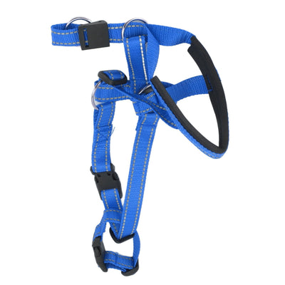 Dog Head Collar Breathable Dog Head Harness Dog Mouth Cover with Adjustable Strap for Outdoor Blue L