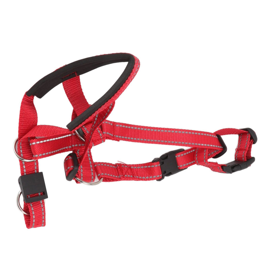 Dog Head Collar Breathable Dog Head Harness Dog Mouth Cover with Adjustable Strap for Outdoor Red L