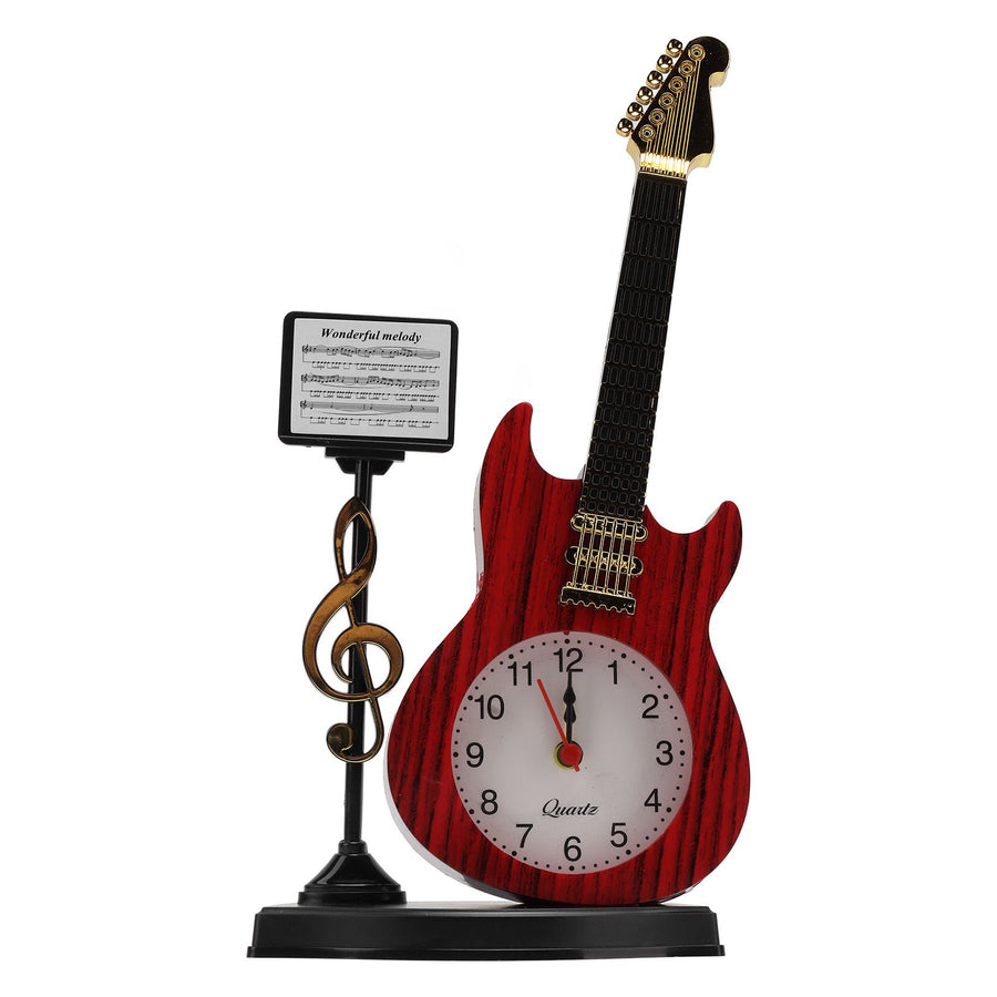 Violin Alarm Clock Unique Appearance Innovative Alarm Clock for Home Living Room Desktop Decoration Gifts 2167B(height 24CM)