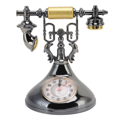Vintage Telephone Alarm Clock Unique Elegant Accurate Time Bedside Clock Decoration for Home Cafe Office YF020 1