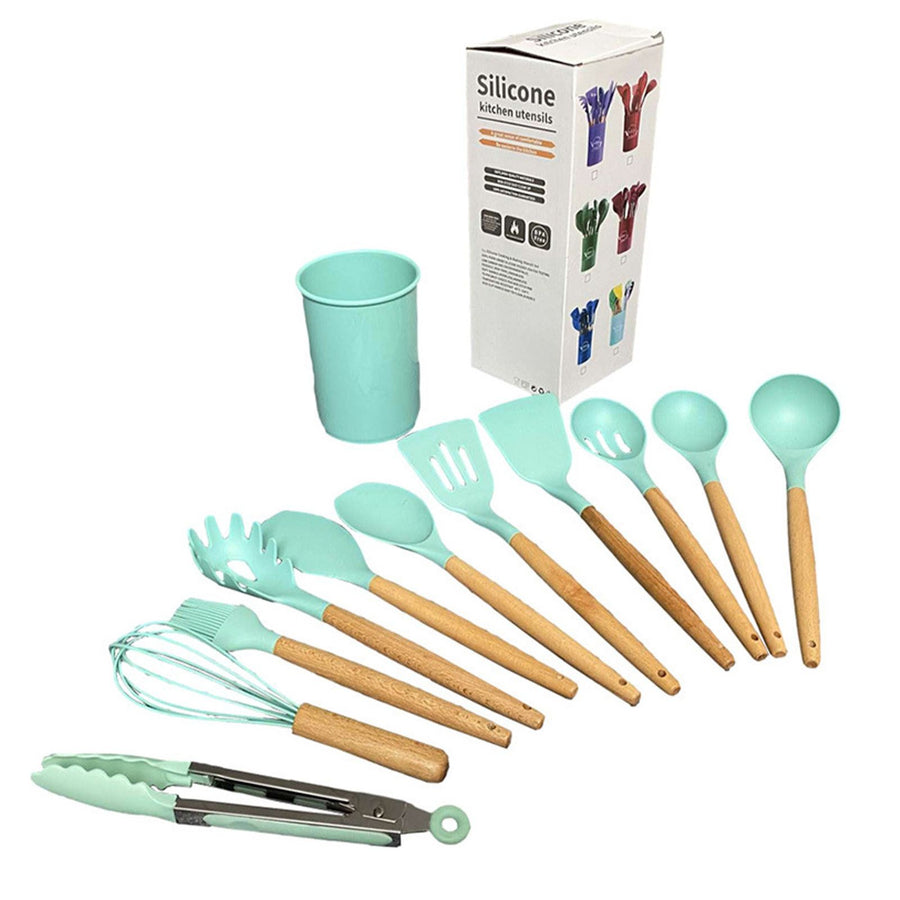 12pcs Nylon Cooking Utensil Set BPA Free Heat Resistant Prevents Stick Kitchen Utensil Set for Kitchen Tool