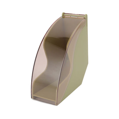 Coffee Filter Paper Storage Box Dustproof Plastic Filter Paper Rack Hand Brewed Coffee Filter Holder with Cover Green