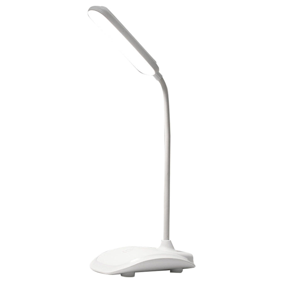 LED Desk Lamp Touch Control Three Level Color Temperature Stepless Dimming USB Charging Table Lamp White