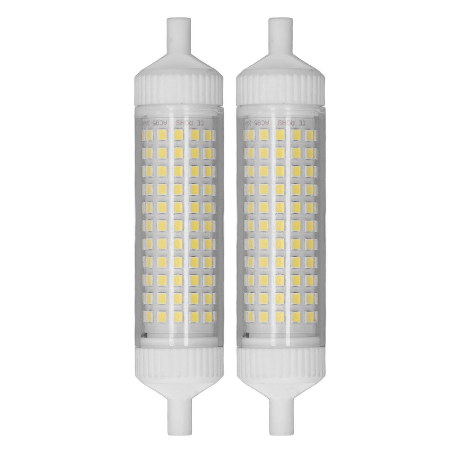 2Pcs R7S LED Light Bulb 118mm Dimmable 15W 154 LEDs Double Ended Floodlight for Home Night Advertising Lighting 220V White Light
