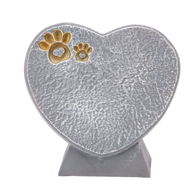 Heart Shaped Animal Tombstone DIY Resin Dog Pet Memorial Stone Outdoor Courtyard Decoration Ornaments Standing Rock Grey