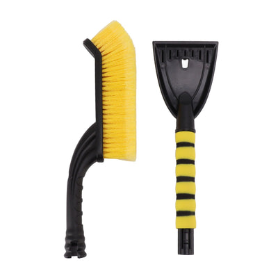 Snow Brush Detachable Ice Scraper Snow Removal Tool with Ergonomic Foam Grip for Cars Trucks Yellow Black