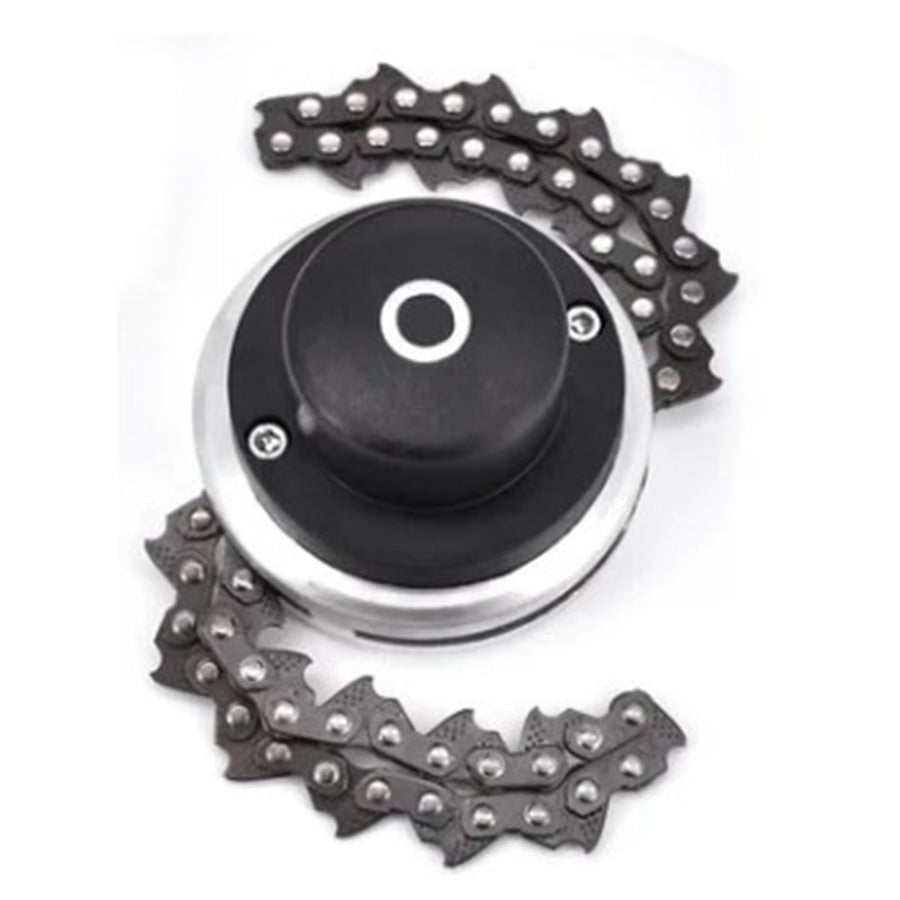 Chain Trimmer Head Grass Cutter Head Replacement Manganese Steel Lawn Mower Head 1in Hole