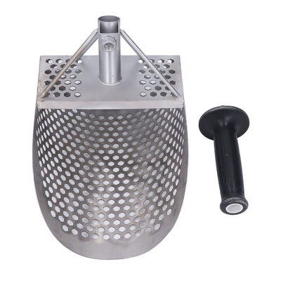 Beach Sand Scoop Metal Detecting Hunting Tool Detector Stainless Steel Hexahedron Holes Sand Scoop