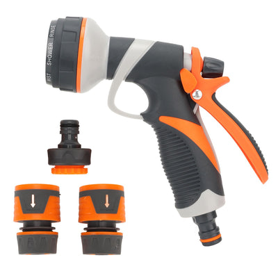 4Pcs Garden Hose Nozzle Sprayer High Pressure Water Gun with G1/2 Adapter for Plants Vegetables Watering Car Pet Washing