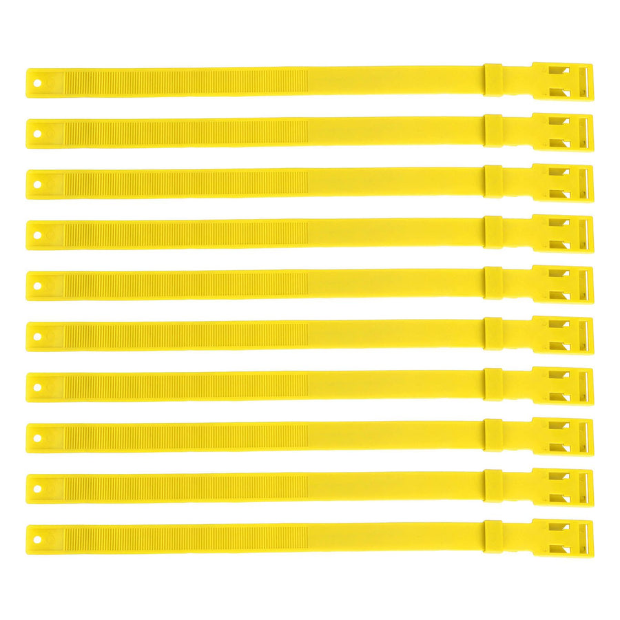 10PCS Goat Collar PU 23 Inch Adjustable Livestock Collar for Farm Animal Cow Horse Sheep Yellow