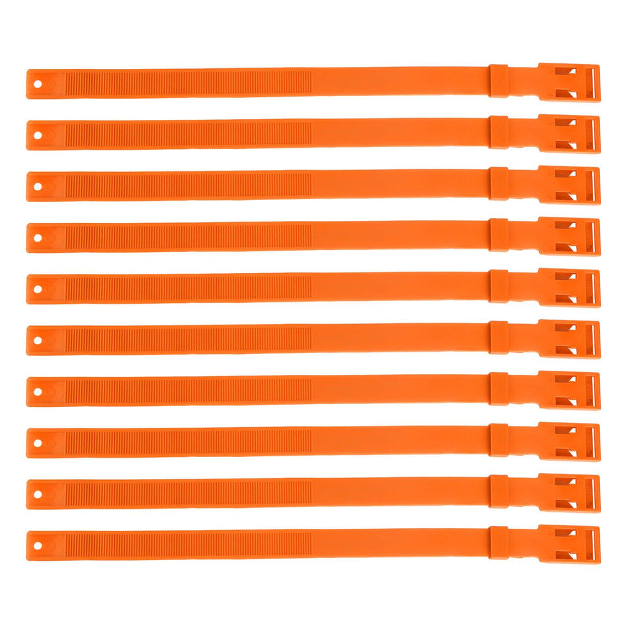 10PCS Goat Collar PU 23 Inch Adjustable Livestock Collar for Farm Animal Cow Horse Sheep Orange