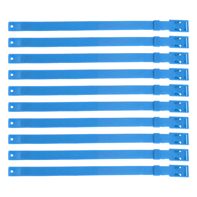 10PCS Goat Collar PU 23 Inch Adjustable Livestock Collar for Farm Animal Cow Horse Sheep Blue