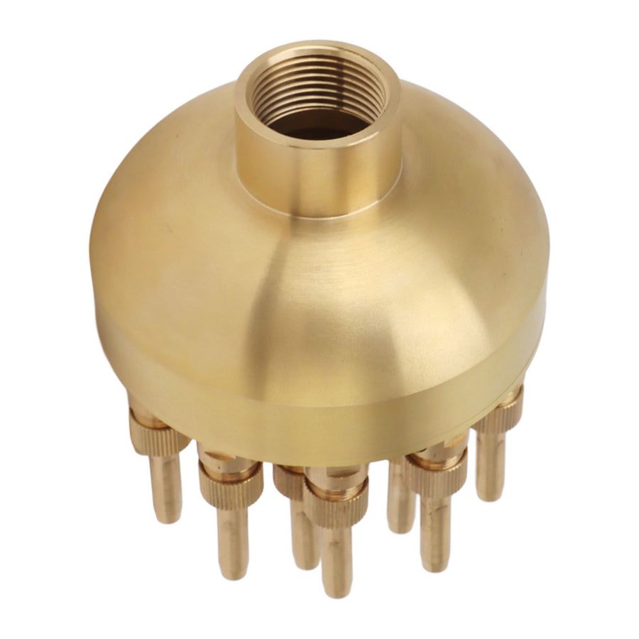 Fountain Nozzle Brass 3 Layers Adjustable Water Fountain Nozzle Spray Sprinkler for Garden Park Pond Pool Waterscape G1 Inch