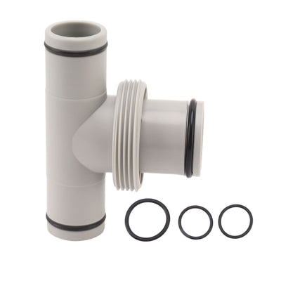 Pool Hose Adapter T Shape Threaded Pump Connector 1.5in to 1.25in Connection Hose Plunger for Pool Maintenance