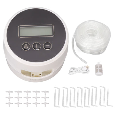 Black Timer Indoor Automatic Watering Device System Automatic Irrigation Waterer for Potted Plants Yard Garden 10m 15 Pots