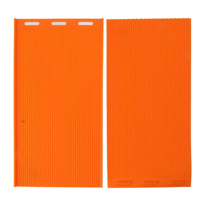 2 Sheets 5.4mm Silicone Beeswax Mold Beeswax Foundation Press Embosser Honeycomb Sheets Mold Bee Keeping Supplies Orange