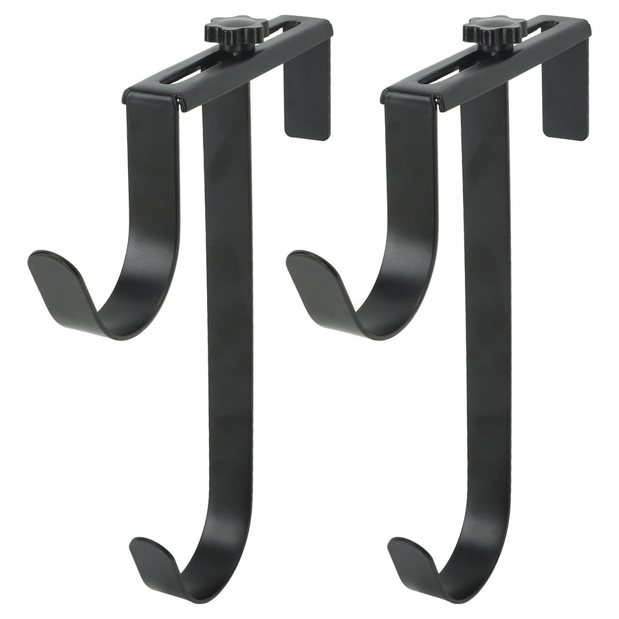 2Pcs Pool Pole Hanger Adjustable Metal Iron Pool Pole Hook Hanger Pool Accessories for Pool Poles Pool Fence Wall