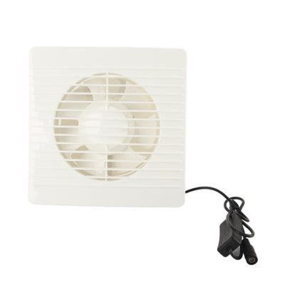 Solar Exhaust Fan 50W 6in ABS Protective Mesh IP67 Waterproof Ventilator for Greenhouses Pet Houses