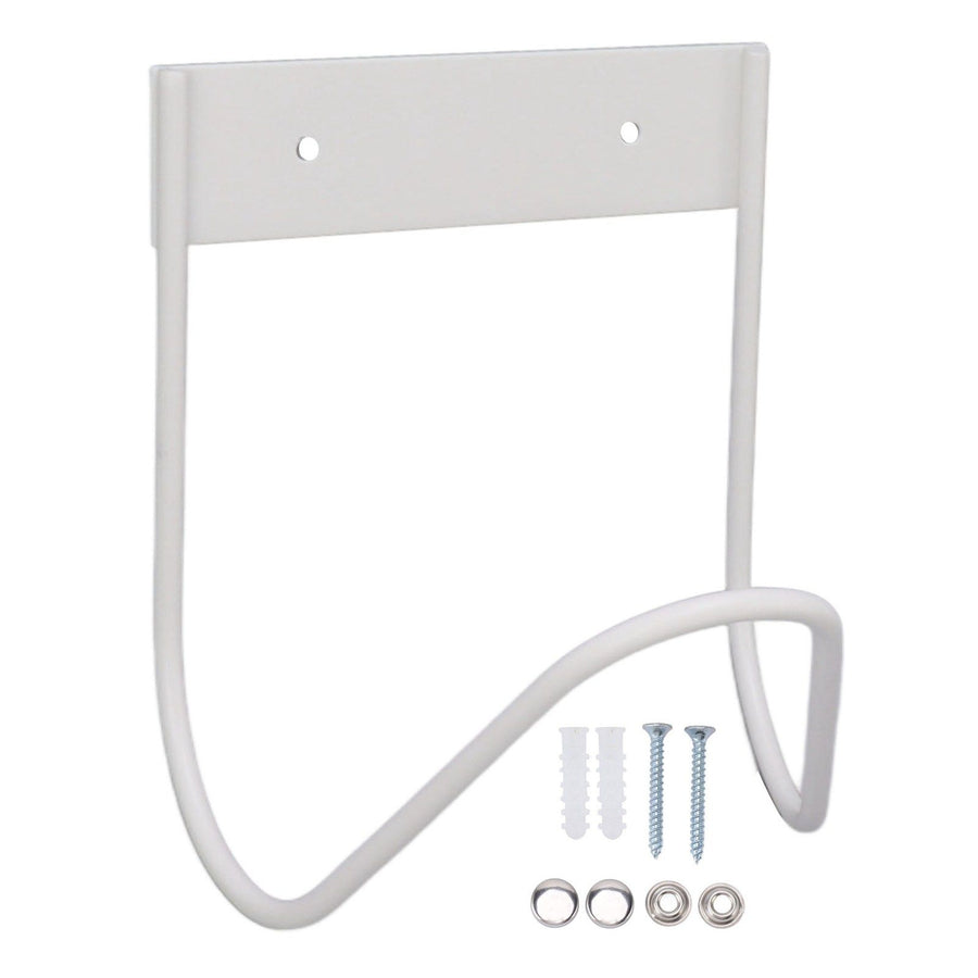 Garden Hose Holder 304 Stainless Steel Wall Mount Heave Duty Water Hose Hook Hanger for Outside Yard White