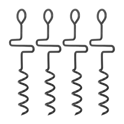 4PCS Spiral Tent Tacks Iron Stable Spiral Type Heavy Duty Spiral Tent Stake for Tent Trampolines Garden Fence