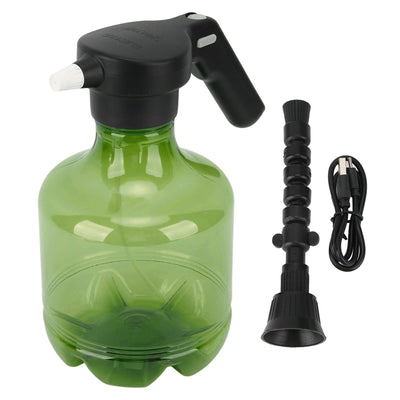 3L Electric Watering Plant Spray Bottle PP 800 Mah Rotating Nozzle Automatic Garden Sprayer Can for Indoor Outdoor Plants Green