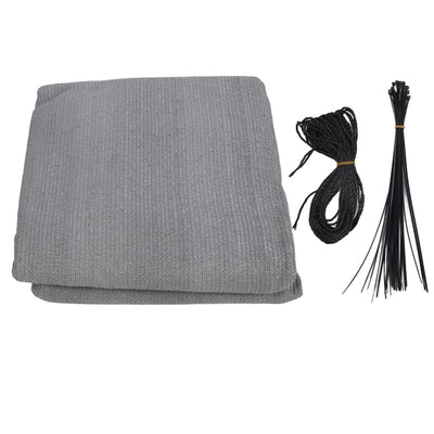 Balcony Privacy Screen Fence Cover HDPE UV Protection Privacy Screen Fence for Deck Patio Backyard Outdoor Pool Light Gray