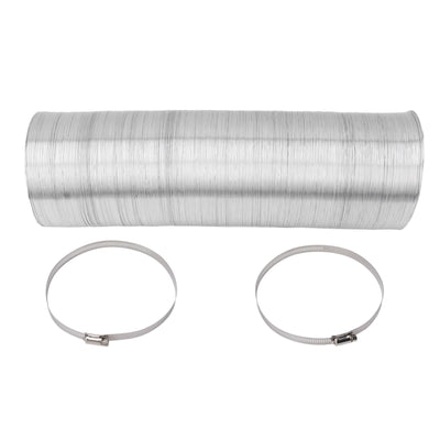 6in Flexible Ducting Hose 4 Layer Flexible Foil Ducting Dryer Air Vent Hose for HVAC Ventilation 5m/16ft