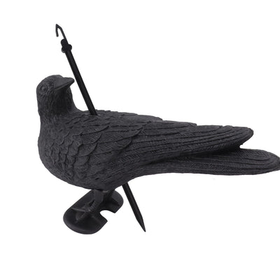 Realistic Elbow Crow Statue Plastic Waterproof Crow Decoys for Yard Garden Patios Halloween Decoration