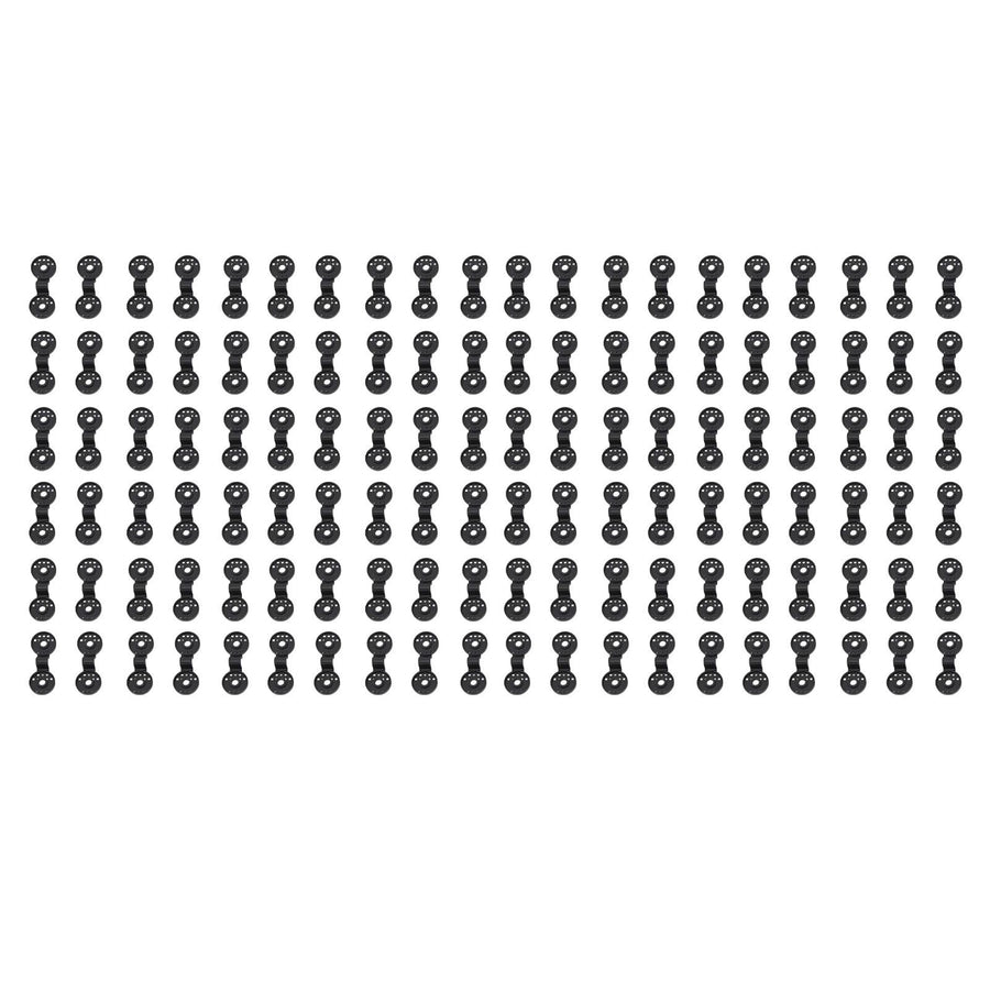 100pcs Shade Cloth Plastic Clips Round Fixing Clips for Greenhouse Outdoor Garden Anti Bird Netting Agricultural Sunshade Black