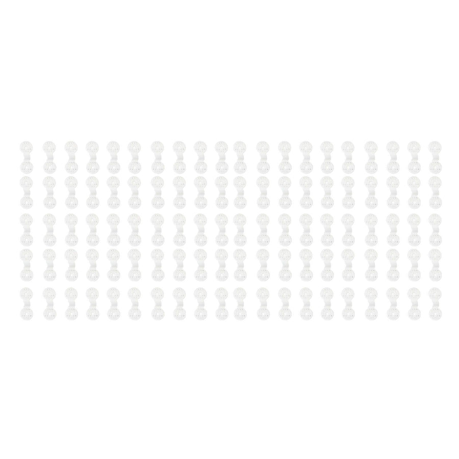 100pcs Shade Cloth Plastic Clips Round Fixing Clips for Greenhouse Outdoor Garden Anti Bird Netting Agricultural Sunshade White