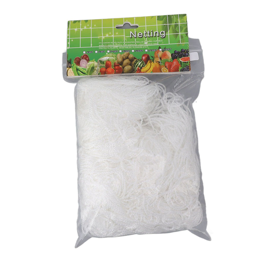 White Garden Plant Trellis Polyester Netting Fruits Vegetables Plants Trellis Net Multi Layer Climbing Plants Trellis Net for Home Yard Farm 5x30FT