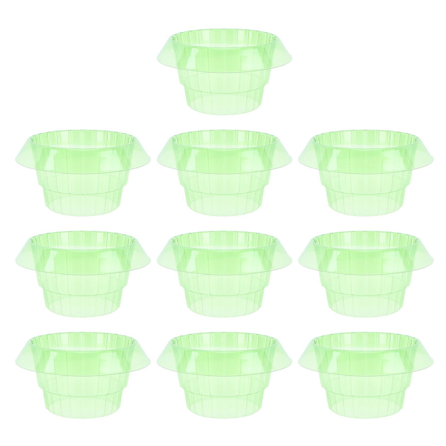 10pcs Green Garden Cloches Plastic Plant Round Cover Reusable Plant Seed Humidity Domes for Home Garden Yard Greenhouse