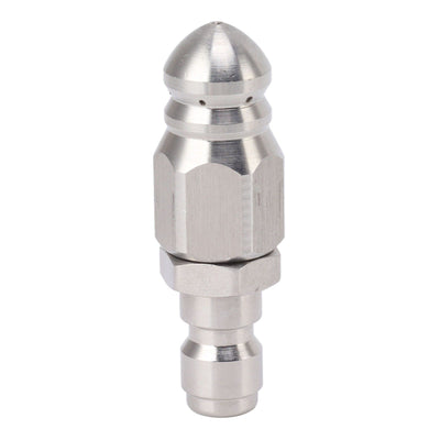 56MM Sewer Jet Nozzle 5000PSI 1 Front 6 Rear Stainless Steel Sewer Jet Nozzle for Pipe Unclogging Toilet Clog Remover