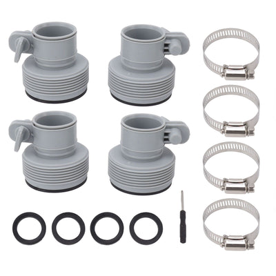 Type B Hose Adapter with Collar Replacement for Intex FIT ARU Threaded Pumps Type B Pool Clamp On Fittings Converter Pool Accessory