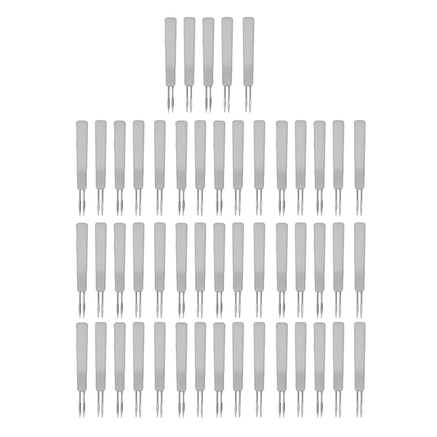 50Pcs Chicken Poultry Double Needle Thorn Pox Needle Chicken Vaccination Needle Poultry Breeding Equipment White