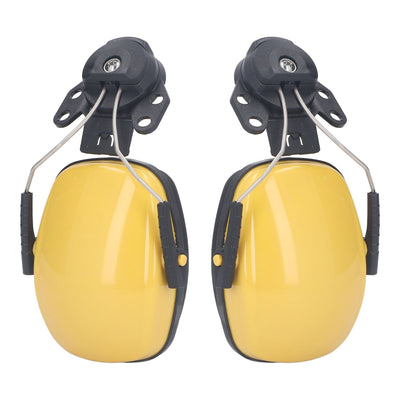 1 Pair Safety Helmet Ear Muff Noise Reduction Helmet Hard Hat Hearing Protection Earmuff for Construction Site