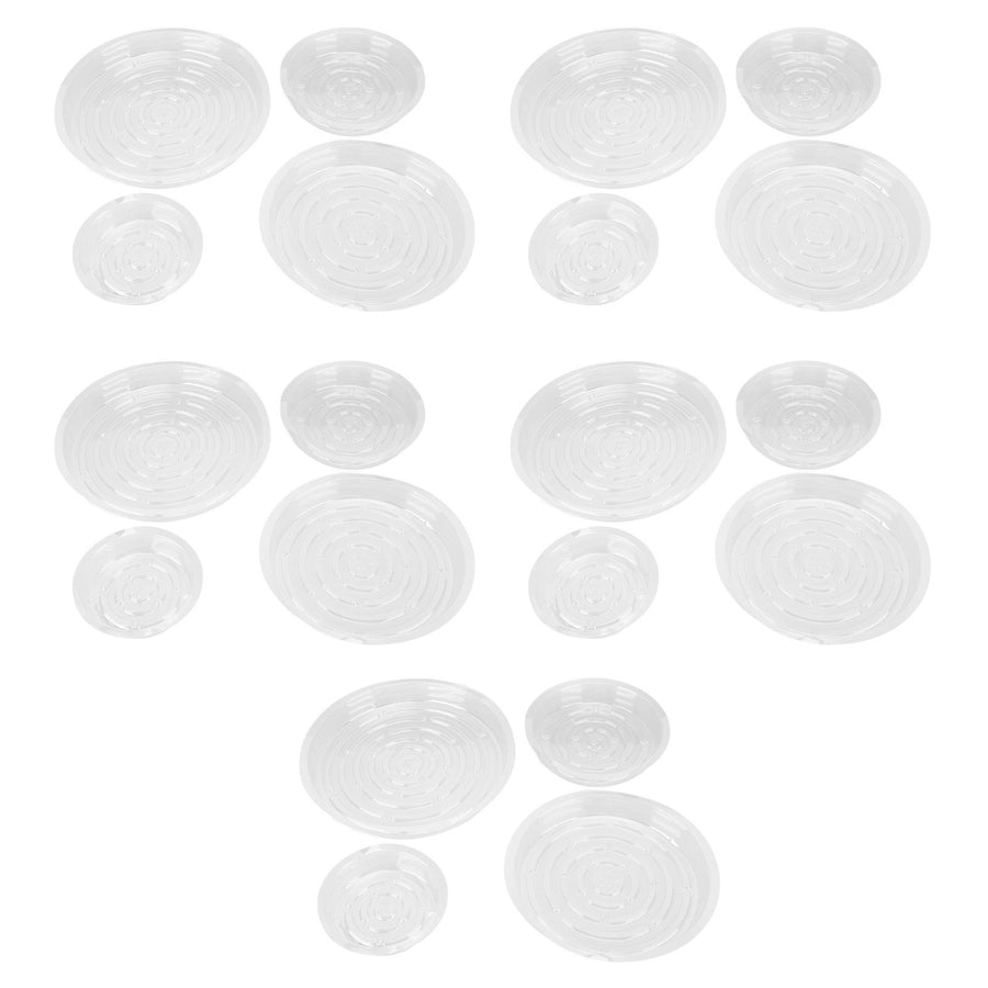 20pcs Plant Saucer Tray 6in 8in 10in 12in Heavy Duty Plastic Clear Flower Plant Pot Drip Tray for Indoor Outdoor