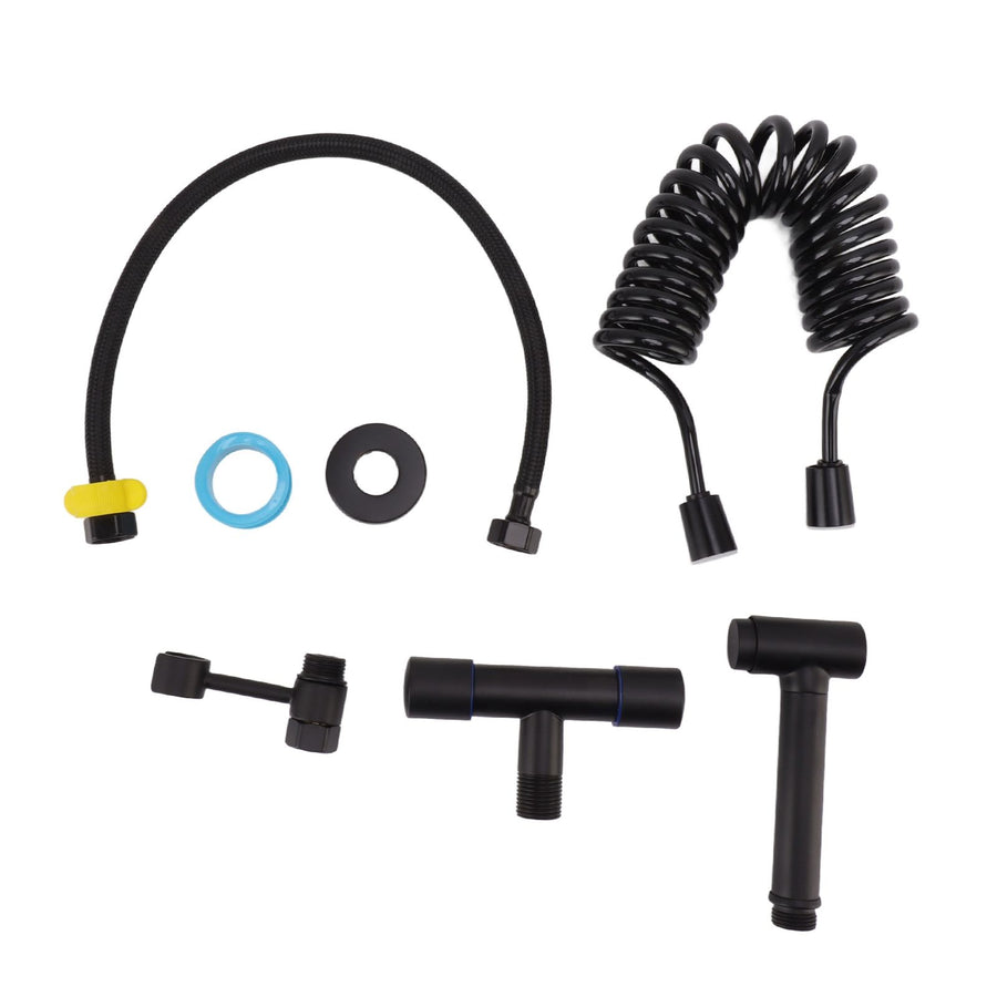 Bathroom Handheld Bidet Sprayer Kit Bidet Toilet Sprayer with Hose for Women Feminine Wash Black