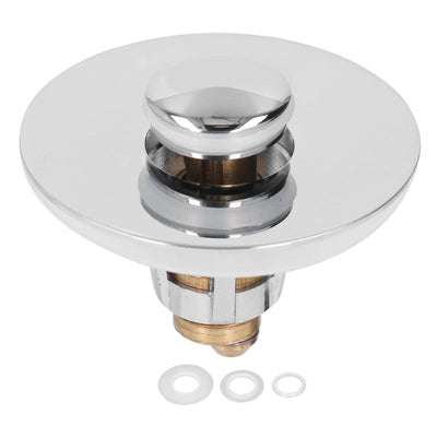 Bathroom Sink Stopper Press Popping Up Anti Clogging Brass Stainless Steel Basin Sink Drain Plug