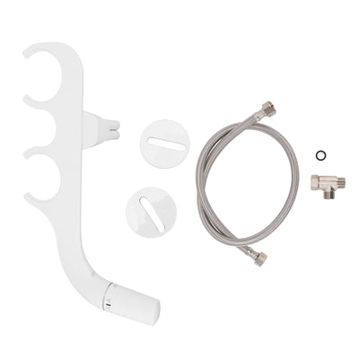 Ultra Slim Bidet Toilet Seat Attachment Dual Nozzle Self Cleaning Feminine Butt Wash Bidet Attachment 3/8 Inch Tee