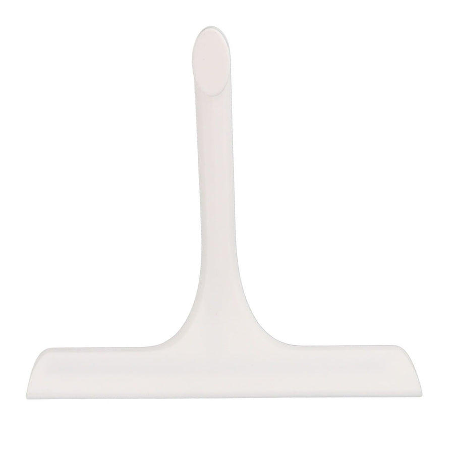 Glass Wiper with Non Slip Handle Silicone Window Cleaner Squeegee for Bathroom Windows Kitchen Mirror White