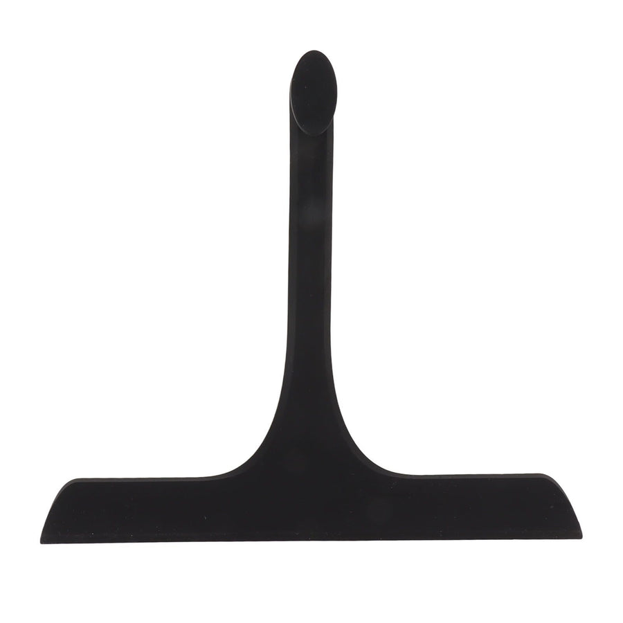 Glass Wiper with Non Slip Handle Silicone Window Cleaner Squeegee for Bathroom Windows Kitchen Mirror Black