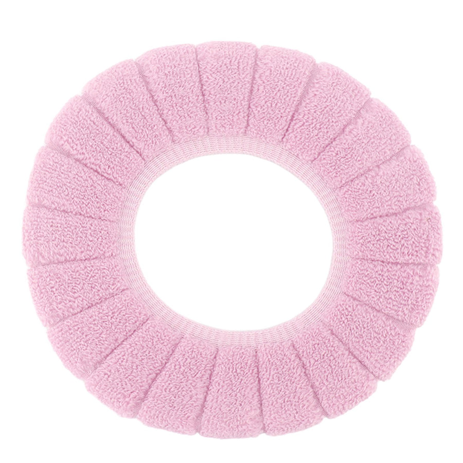 Toilet Seating Cover Warm Soft Comfortable Washable Reusable Non Slip Toilet Seating Pad Replacement Pink