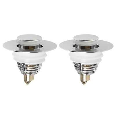 2Pcs Bathroom Sink Stopper Basin Pop Up Sink Drain Strainer Plug for Washbasin Bathroom