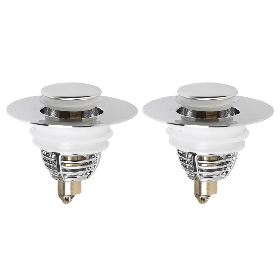 2Pcs Bathroom Sink Stopper Basin Pop Up Sink Drain Strainer Plug for Washbasin Bathroom