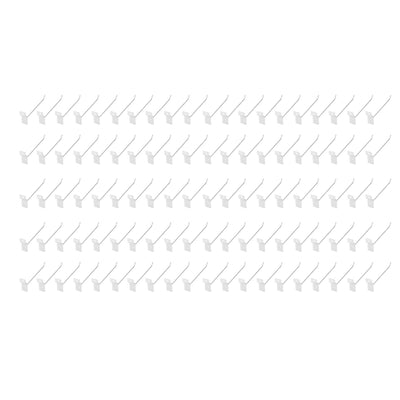 50pcs Slatwall Hooks Slot Plate Hook Slotted Plate Single Wire Hooks for Retail Display 15cm 3.3mm Diameter Silver