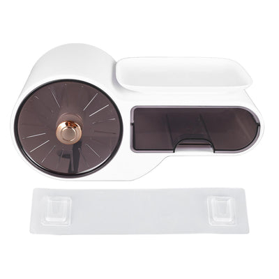 Wall Mounted Tissue Box Cover Plastic Waterproof Multifunctional Punch Free Toilet Paper Holder for Bathroom Kitchen White